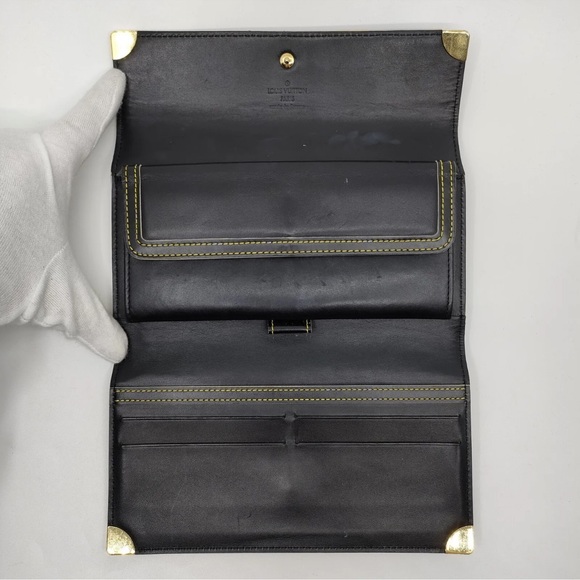 Louis Vuitton LV Long Wallet Black Leather 3520551 - Picture 5 of 9